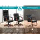Кресло Бюрократ T-9927WALNUT-AV/BL на полозьях черный кожа. Фото товара с разных ракурсов.