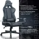 Игровое кресло  "GT Carbon GM-115", две подушки, экокожа, черное, 531932. Фото товара с разных ракурсов.