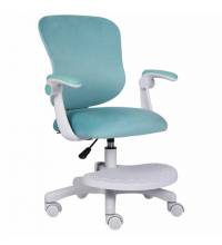 Кресло детское с подставкой для ног  "Sky MG-206", велюр, голубое, 533155